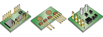 基板モジュールの外部接続用電気的機構部品のイメージ