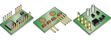 基板モジュールの外部接続用電気的機構部品のイメージ